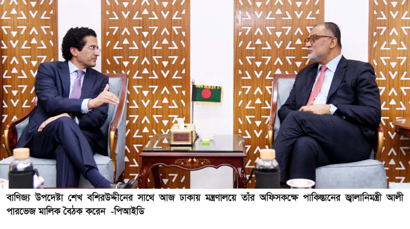 বাণিজ্য উপদেষ্টার সাথে পাকিস্তানের পেট্রোলিয়াম মন্ত্রীর বৈঠক