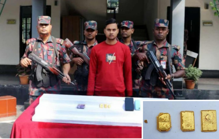 যশোরে অর্ধকোটি টাকার স্বর্ণসহ পাচারকারী আটক