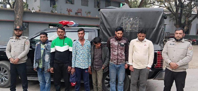 চাঁপাইনবাবগঞ্জে ডিএনসির টাস্কফোর্স অভিযানে ৬ মাদকসেবী আটক, বিভিন্ন মেয়াদে কারাদণ্ড