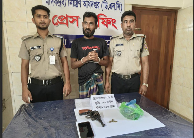 যশোরে অস্ত্র ও মাদকসহ যুবদল নেতা আটক