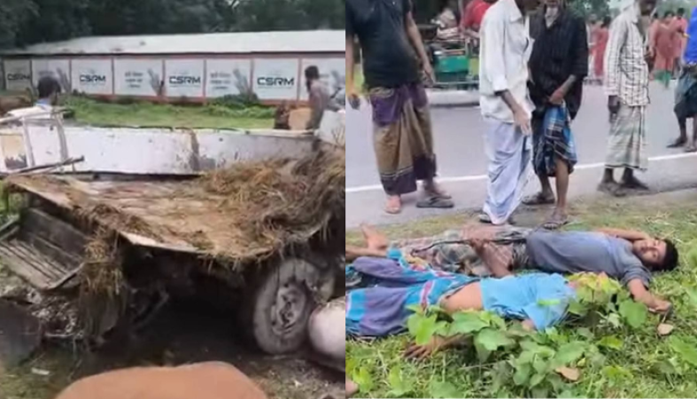 কুরবানীর হাটে যাওয়ার পথেই শেষ যাত্রা সড়কে ঝরল প্রাণ — নিহত ১ ব্যক্তি ও ১টি কুরবানীর গরু
