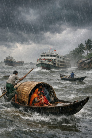 বজ্রঝড়-কালবৈশাখীর চোখ রাঙানি: ৪ অঞ্চলে ২ নম্বর নৌ হুঁশিয়ারী সংকেত, ঢাকাসহ ৬ অঞ্চলে সতর্কতা