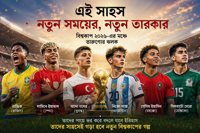 বিশ্বকাপের নতুন সূর্যরা: মেসি-রোনালদোর বিদায়ের মঞ্চে তারুণ্যের ঝলক