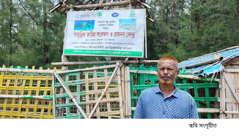 দেড় দশকের নিরলস প্রয়াসে ৫০ হাজার কাছিম সমুদ্রে ফিরিয়েছেন লতিফ