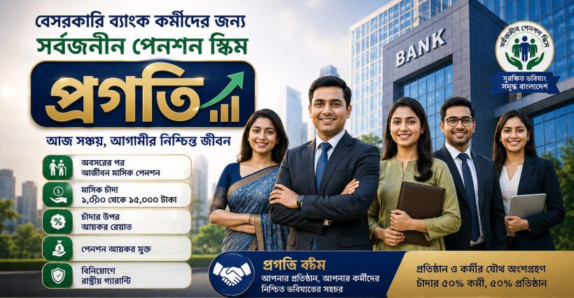 বেসরকারি ব্যাংক কর্মীদের সর্বজনীন পেনশন স্কিম ‘প্রগতি’-তে অন্তর্ভুক্ত করার উদ্যোগ জোরদার