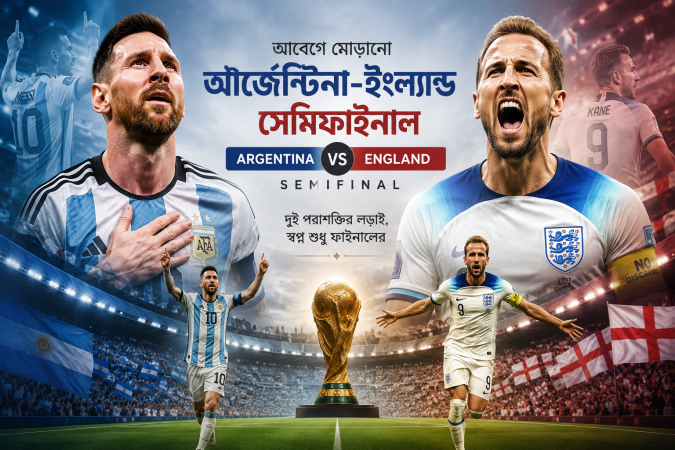 আবেগে মোড়ানো আর্জেন্টিনা-ইংল্যান্ড সেমিফাইনাল