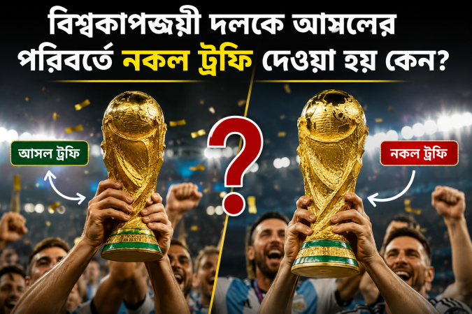 বিশ্বকাপজয়ী দলকে আসলের পরিবর্তে নকল ট্রফি দেওয়া হয় কেন