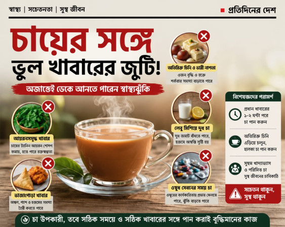চায়ের সঙ্গে ভুল খাবারের জুটি! অজান্তেই ডেকে আনতে পারেন স্বাস্থ্যঝুঁকি