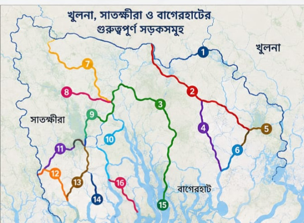 খুলনার ১৬ সড়ক উন্নয়নে আড়াই হাজার কোটি টাকার প্রস্তাব