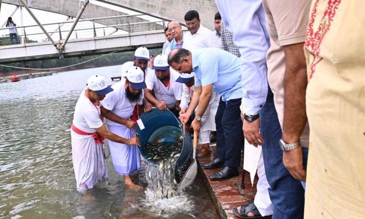 জিয়া উদ্যানে মাছের পোনা অবমুক্ত করলেন প্রধানমন্ত্রী তারেক রহমান