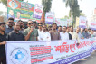 খুলনায় মোবাইল মার্কেট বন্ধ রেখে ব্যবসায়ীদের মানববন্ধন